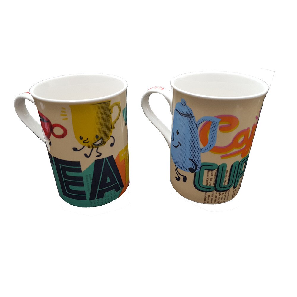 Cana - Cappuccino and Cupcakes / Tea Time, Portelan, 300 ml, Multicolor