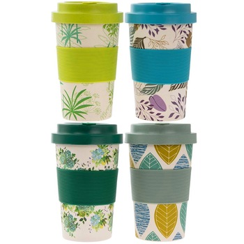 Cana de voiaj - BoonTropical Forest, Bambus, 350 ml, Multicolor Cana de voiaj - BoonTropical Forest, Bambus, 350 ml, Multicolor