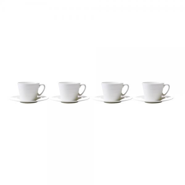 Set 4 cesti - Passion Coffee, Portelan, 300 ml, Alb