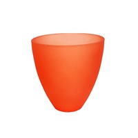 Abajur pentru lampadar cu brat din sticla, diametru baza 9.5 cm, orange