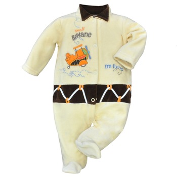 Salopeta cu maneca lunga pentru baieti Koala Milo 1883C, Crem, 80 cm Salopeta cu maneca lunga pentru baieti Koala Milo 1883C, Crem, 80 cm