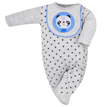 Salopeta cu maneca lunga pentru baieti Koala Portret 05-664G, Gri, 80 cm Salopeta cu maneca lunga pentru baieti Koala Portret 05-664G, Gri, 80 cm