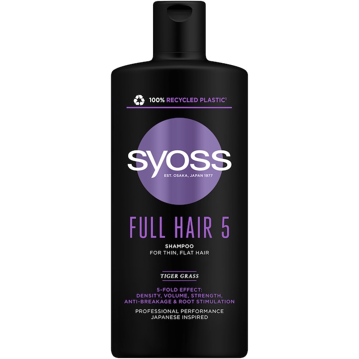 Sampon Syoss Full Hair 5 Density & Volume pentru par subtire, 440 ml