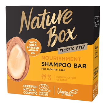 Sampon solid Nature Box cu ulei de argan 100% presat la rece, formula vegana, 85 g Sampon solid Nature Box cu ulei de argan 100% presat la rece, formula vegana, 85 g