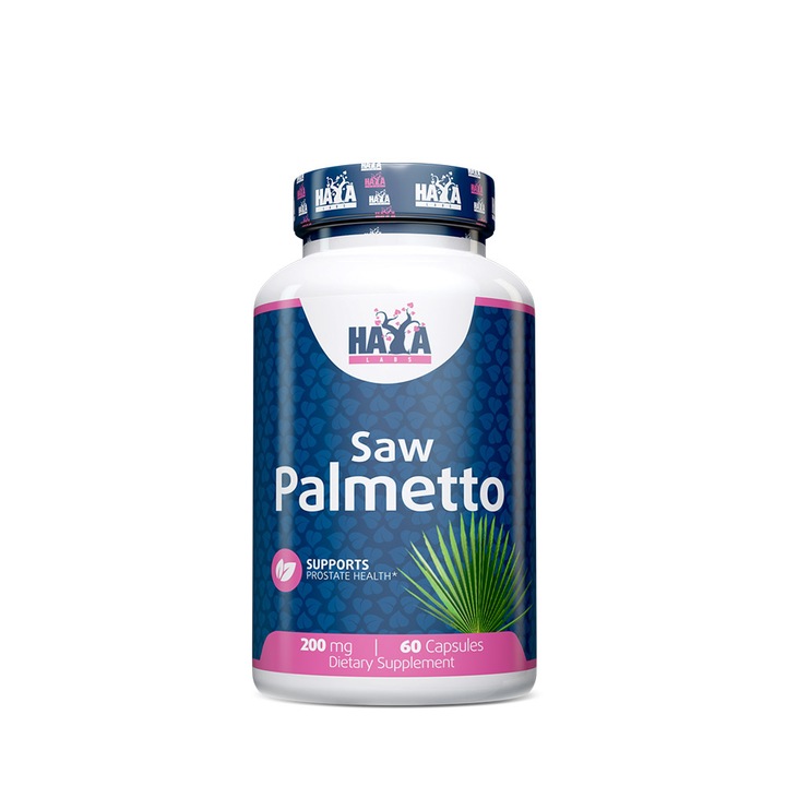 Хранителна добавка HAYA Labs Saw Palmetto 200 mg, 60 капсули