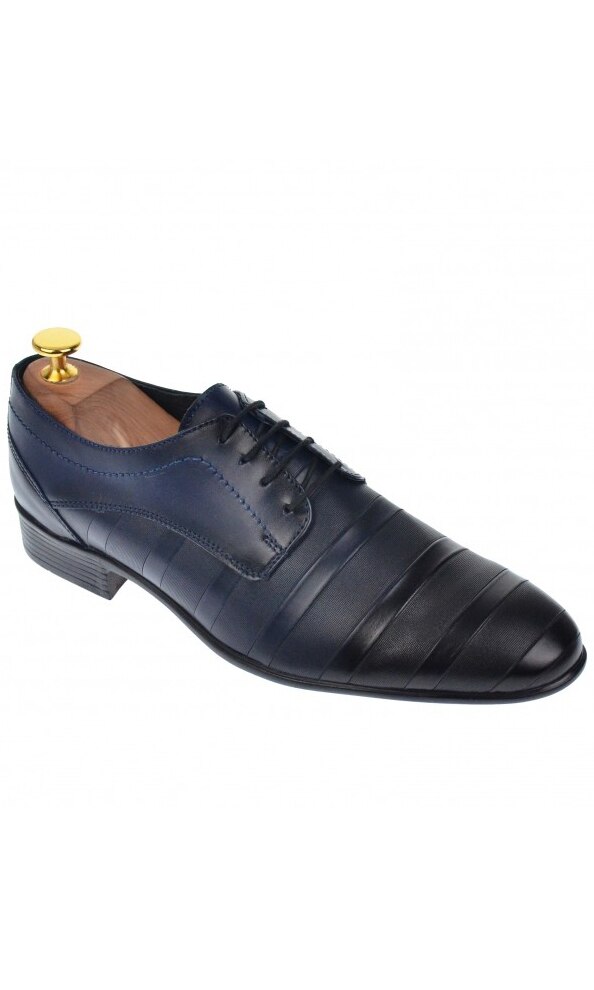 Pantofi barbati Brogue, Ciucaleti, din piele naturala, Bluemarin, - LAMON2N, Bluemarin