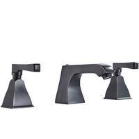 baterie de lavoar cu design minimalist doua manere cu montare pe chiuveta negru cu bronz pe margine imagen 23_0_
0