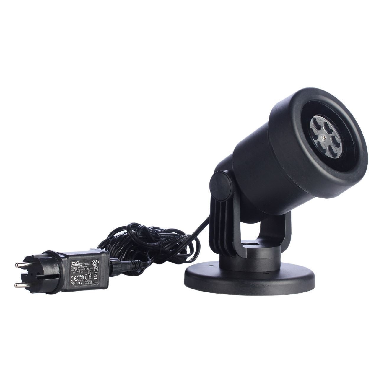 Proiector laser fotoritmic de Craciun, design fulgi de zapada, South Perfect Decor, 15x11x22 cm