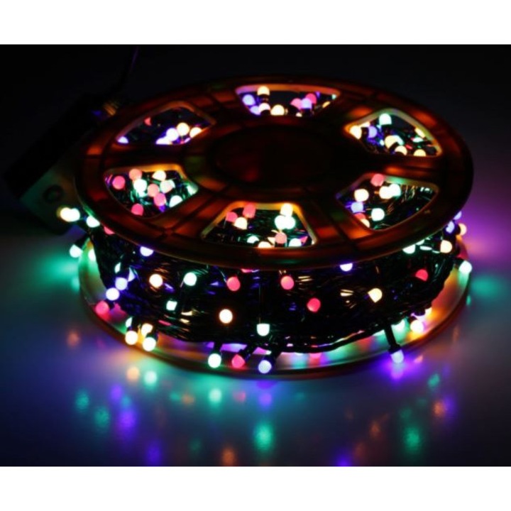 Instalatie de craciun pentru interior/exterior, 40 metrii liniari, multicolor