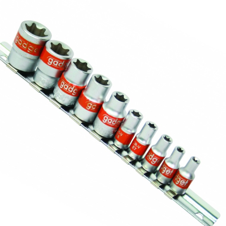 Set 10 chei tubulare Torx Gadget prindere 1/4 si 3/8 Cr-V