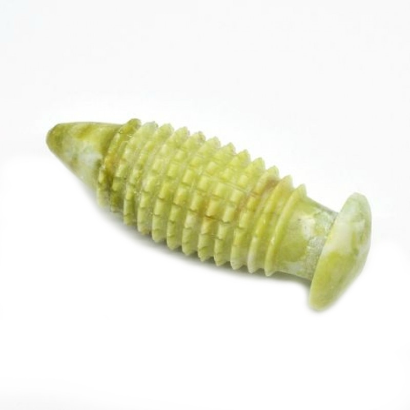 Piatra cilindrica zimtata pentru masaj din Jad 10cm