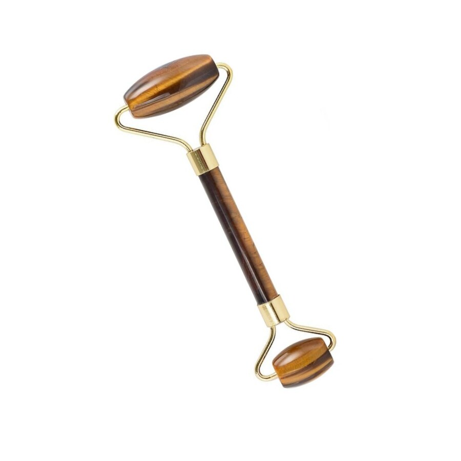 Rola dubla din ochi de tigru pentru masaj, 15 cm