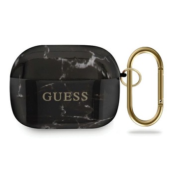 Husa cu holder pentru AirPods Pro Guess Marble Black Husa cu holder pentru AirPods Pro Guess Marble Black