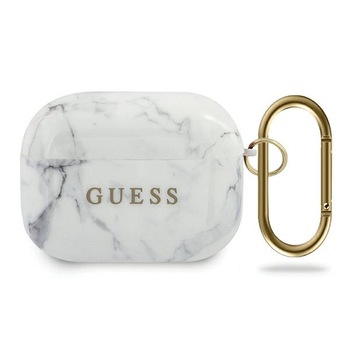 Husa cu holder pentru AirPods Pro Guess Marble White Husa cu holder pentru AirPods Pro Guess Marble White