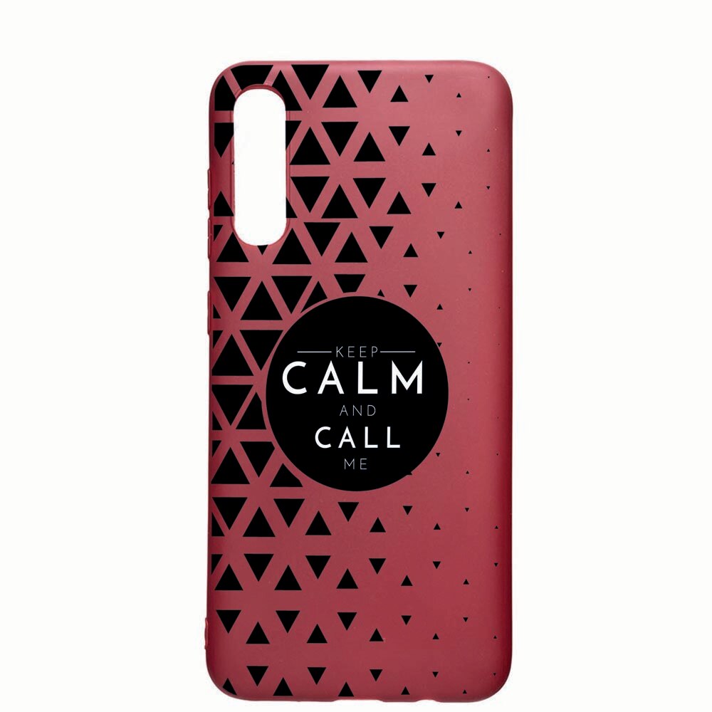 Husa Samsung Galaxy A50 / A50S, Keep Calm, rezistenta la uzura, anti-alunecare, din silicon Premium, Pomegranate 2