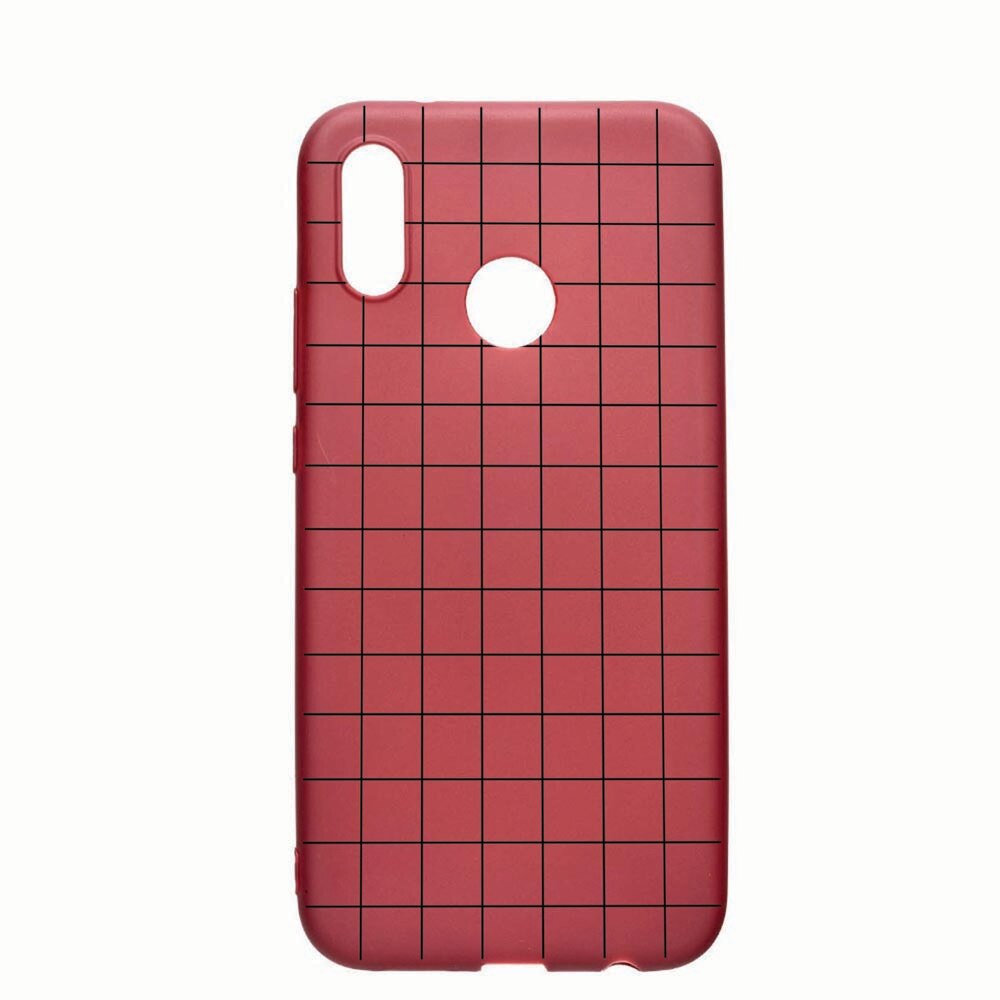 Husa Huawei P20 Lite, Grid, rezistenta la uzura, anti-alunecare, din silicon Premium, Pomegranate 15