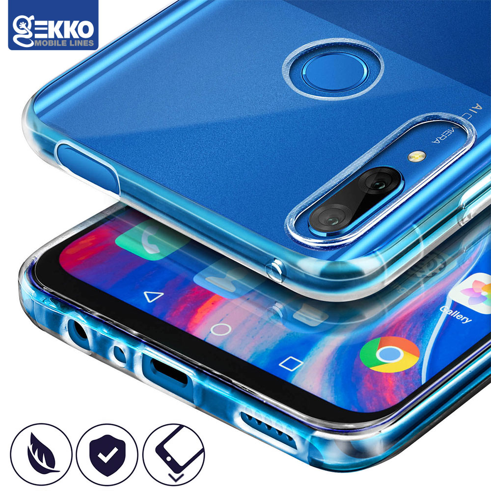 Husa 360° pentru Huawei P Smart Z - Fata+Spate (2 in 1), silicon si plastic, iShield Full Body - Transparenta Transparent Bumper