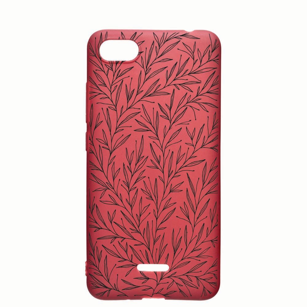 Husa Apple iPhone 6S / 6, Leaf, rezistenta la uzura, anti-alunecare, din silicon Premium, Pomegranate 17