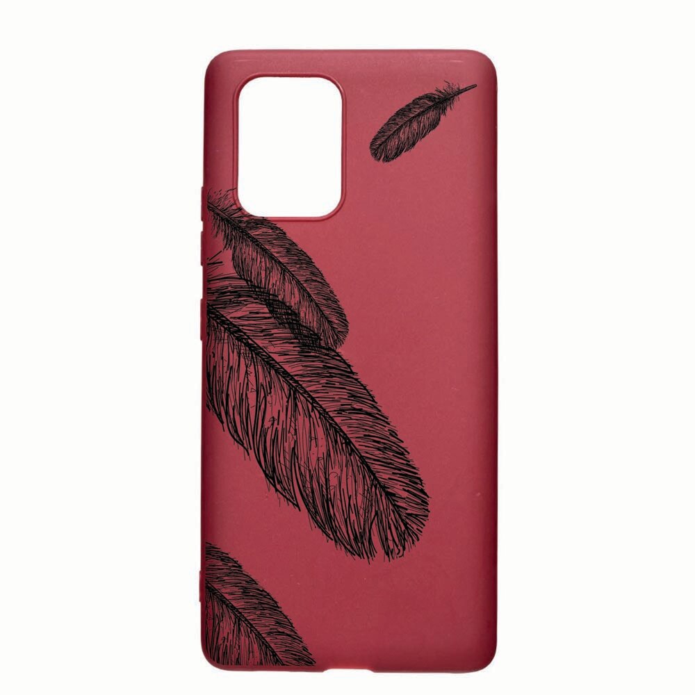 Husa Apple iPhone 11 Pro, Feather, rezistenta la uzura, anti-alunecare, din silicon Premium, Pomegranate 18