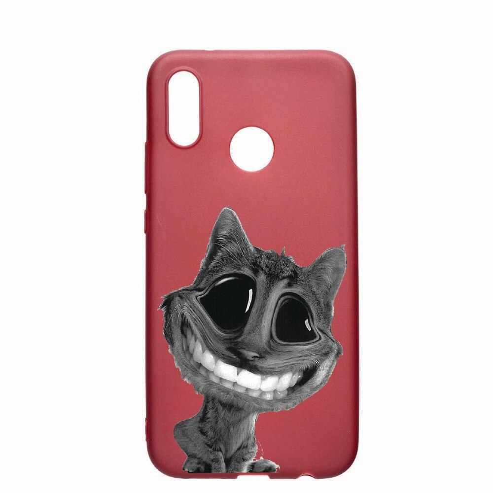Husa Huawei P20 Lite, Crazy Cat, rezistenta la uzura, anti-alunecare, din silicon Premium, Pomegranate 20