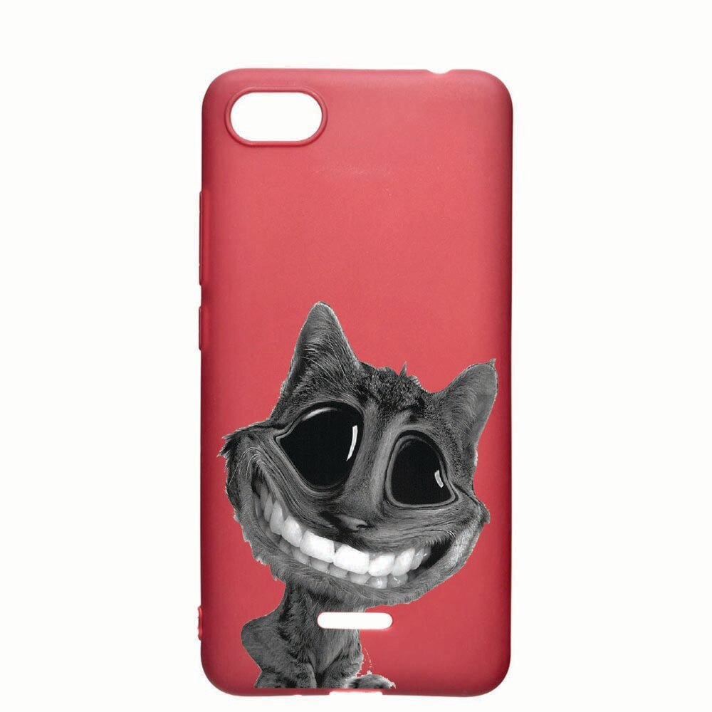 Husa Apple iPhone 6S / 6, Crazy Cat, rezistenta la uzura, anti-alunecare, din silicon Premium, Pomegranate 20