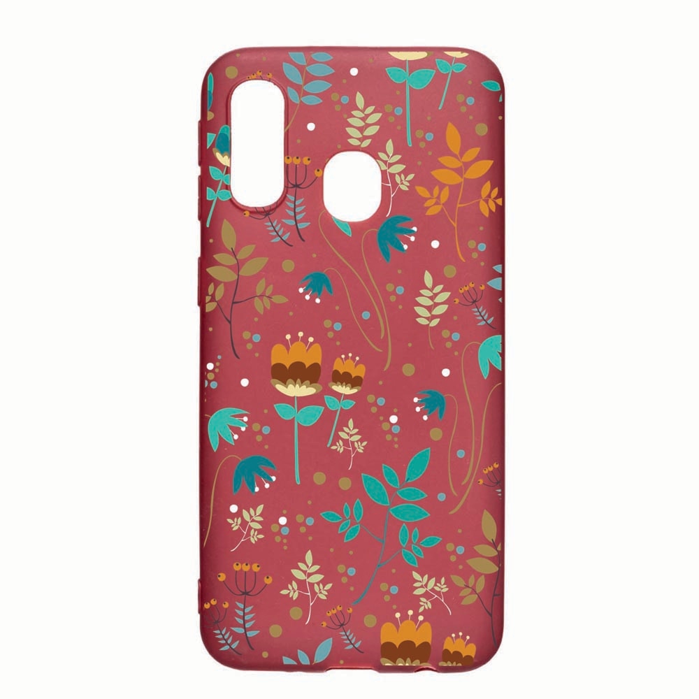 Husa Samsung Galaxy A40, Spring, rezistenta la uzura, anti-alunecare, din silicon Premium, Pomegranate 28