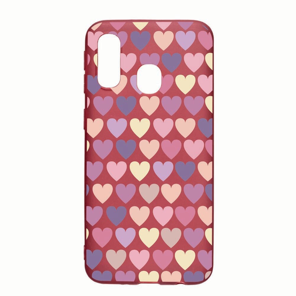 Husa Samsung Galaxy A40, Hearth, rezistenta la uzura, anti-alunecare, din silicon Premium, Pomegranate 34