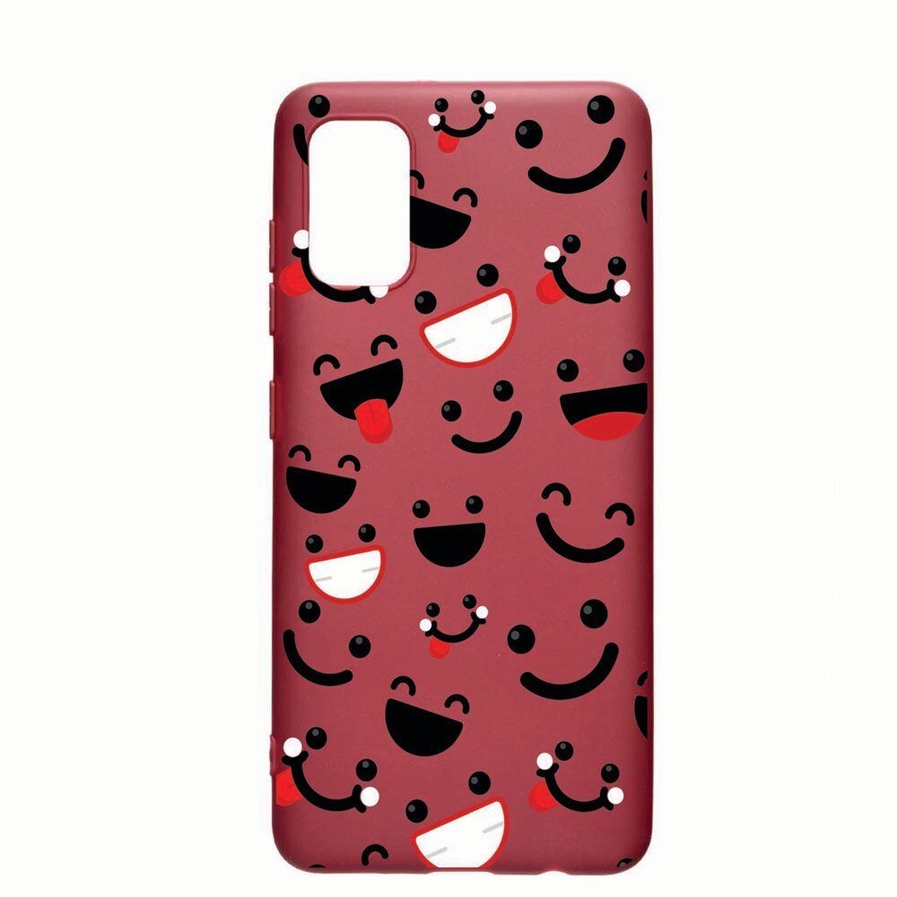 Husa Samsung Galaxy A41, Emotions, rezistenta la uzura, anti-alunecare, din silicon Premium, Pomegranate 32