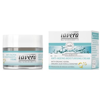 Crema hidratanta antirid cu coenzima Q10 Basis Sensitiv, LAVERA, 50 ml Crema hidratanta antirid cu coenzima Q10 Basis Sensitiv, LAVERA, 50 ml