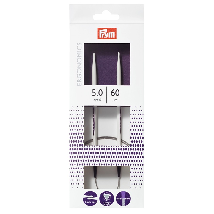 Kör alakú, 5 mm, hossza 60 cm, Prym Ergonomics