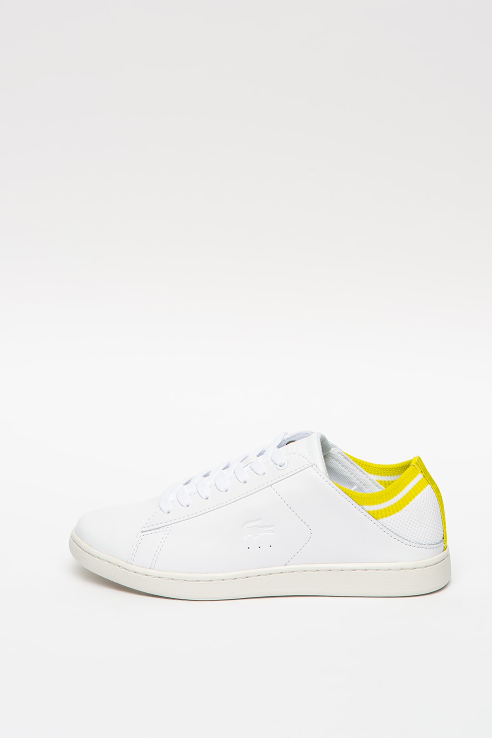 Lacoste, Pantofi sport de piele cu insertii de material textil Carnaby