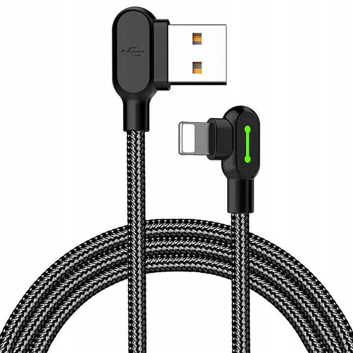 Gyors 90 ° -os LED Mcdodo Lightning kábel 1,8 m