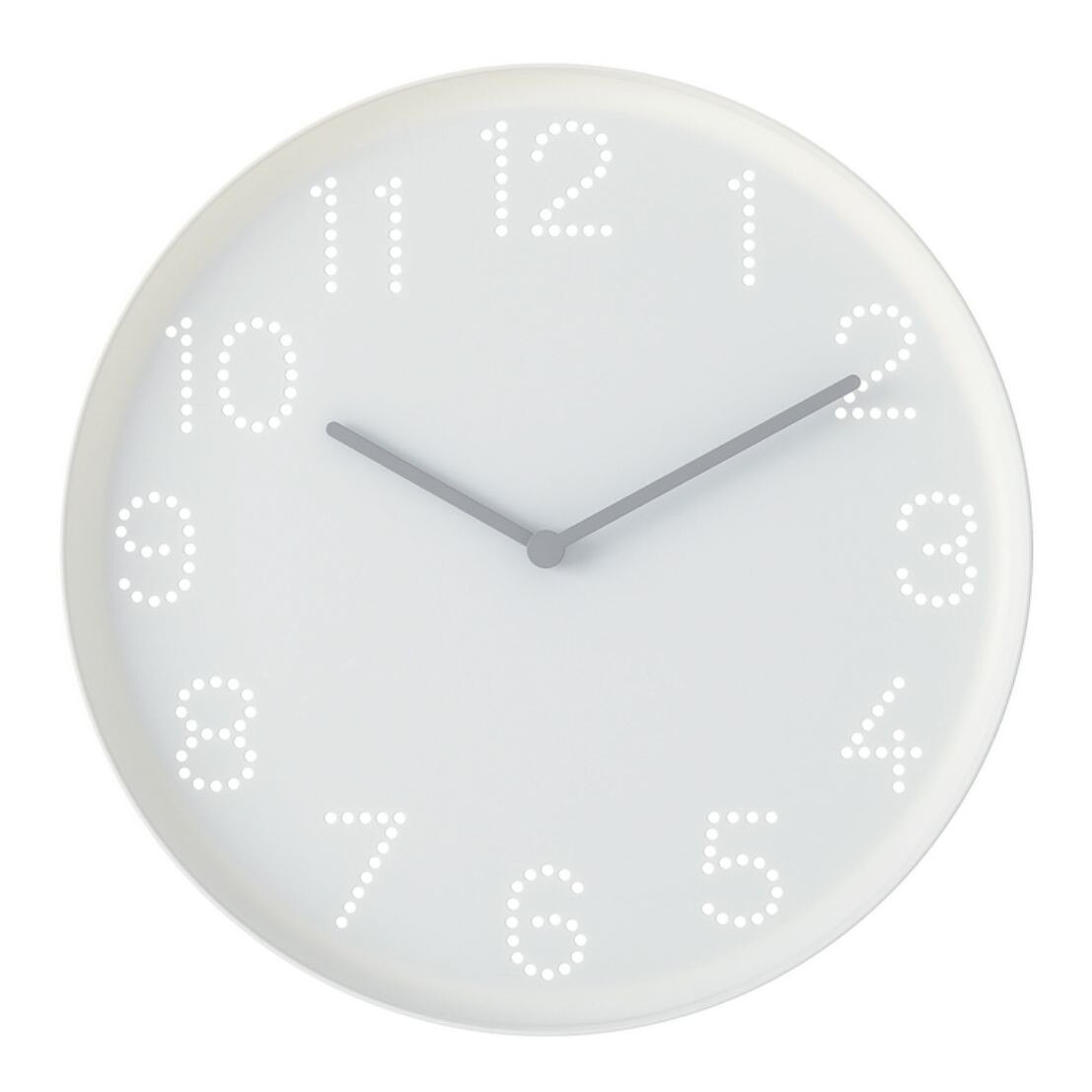 Ceas pentru perete, culoare alba, cadru plastic polistirenic, diametrul 25 cm