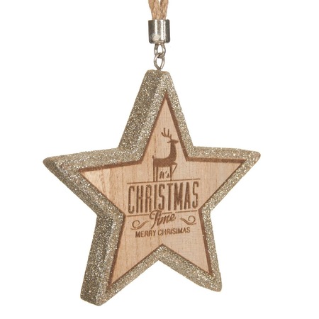 Блестяща коледна звезда, Christmas Time, 11 см - eMAG.bg