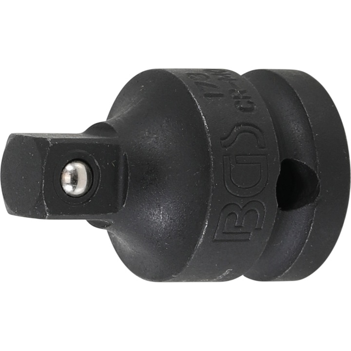 Adapter 12,5 mm-es (1/2") belső négyzet-10 mm-es (3/8") négyzetes külső ütközőcsőhöz, BGS 173
