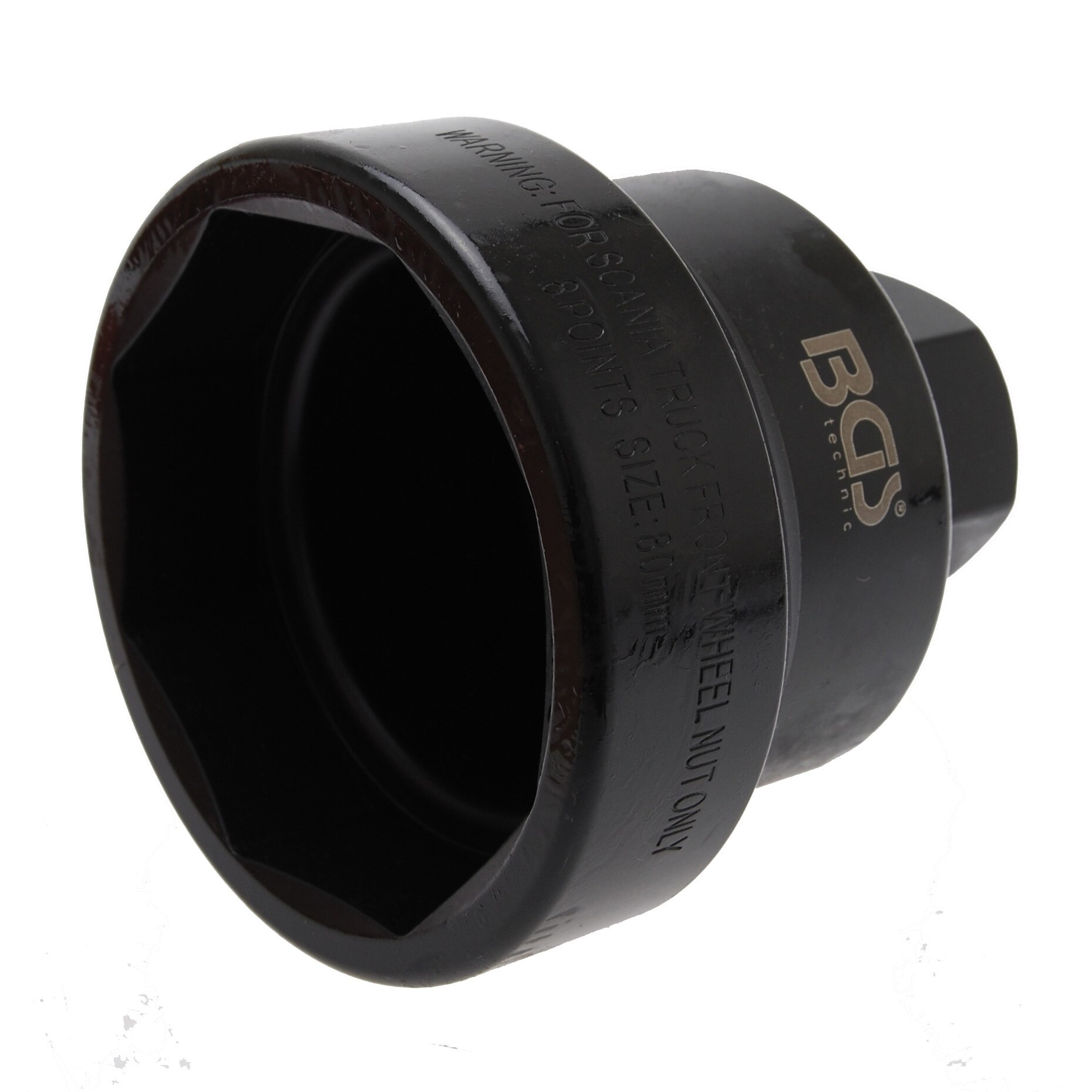 Cheie tubulara de impact octogonala cu 8 laturi, Ø 80 mm, antrenare hehagon 41 mm, pentru puntea din fata la camioane SCANIA, BGS 5413