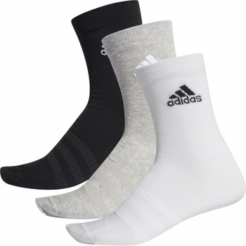 Set 3 perechi sosete Adidas Light Crew, Alb/Gri/Negru Set 3 perechi sosete Adidas Light Crew, Alb/Gri/Negru