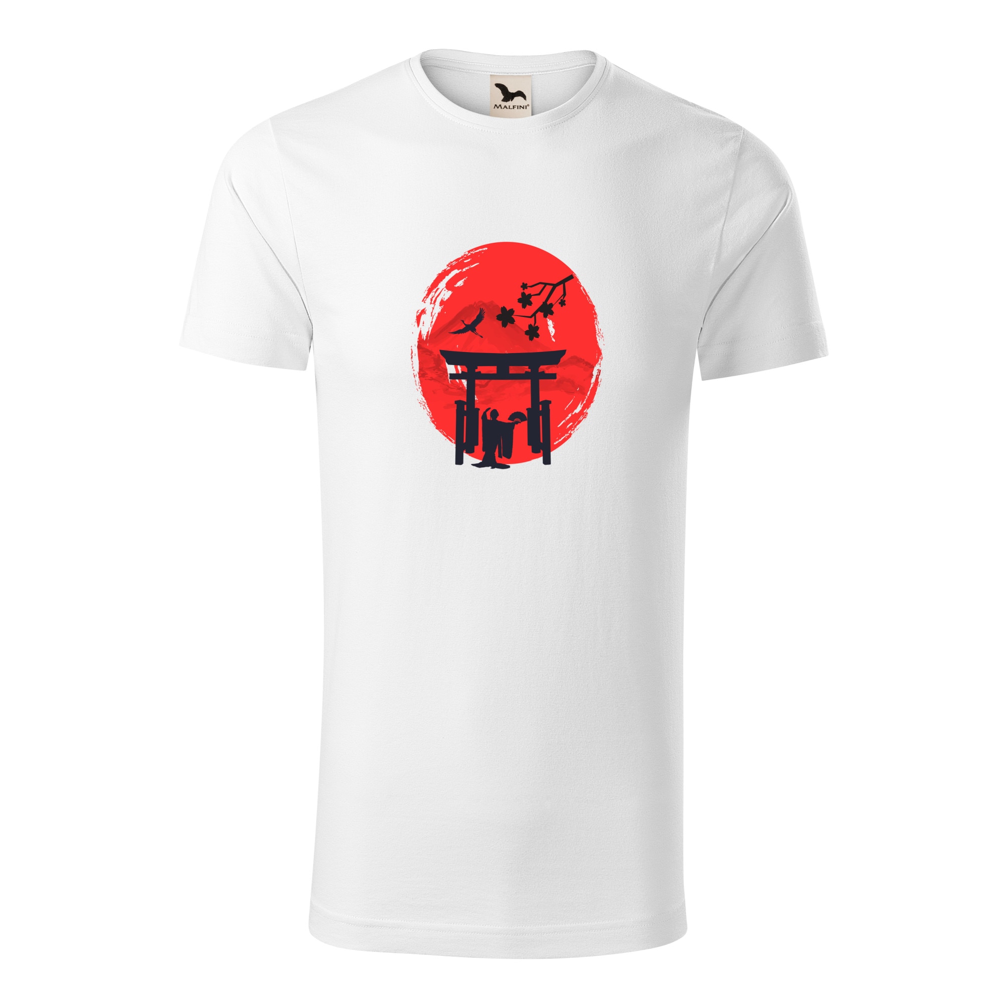Tricou barbati clasic, Malfini, Japan Ink, Alb, L