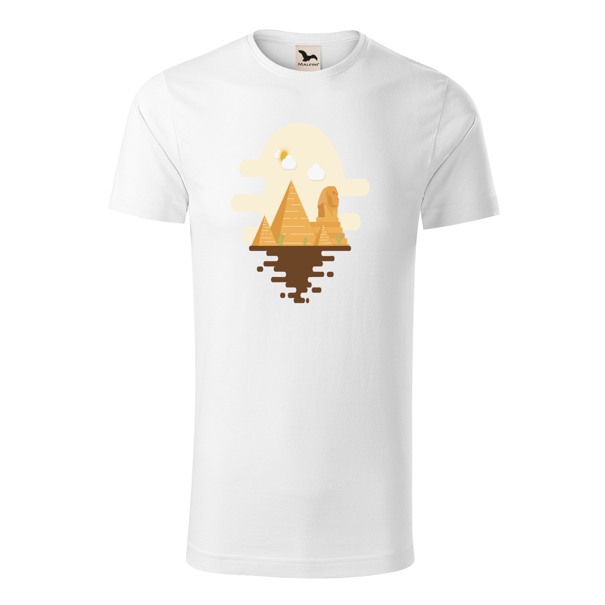 Tricou barbati clasic, Malfini, Egypt, Alb, 2XL