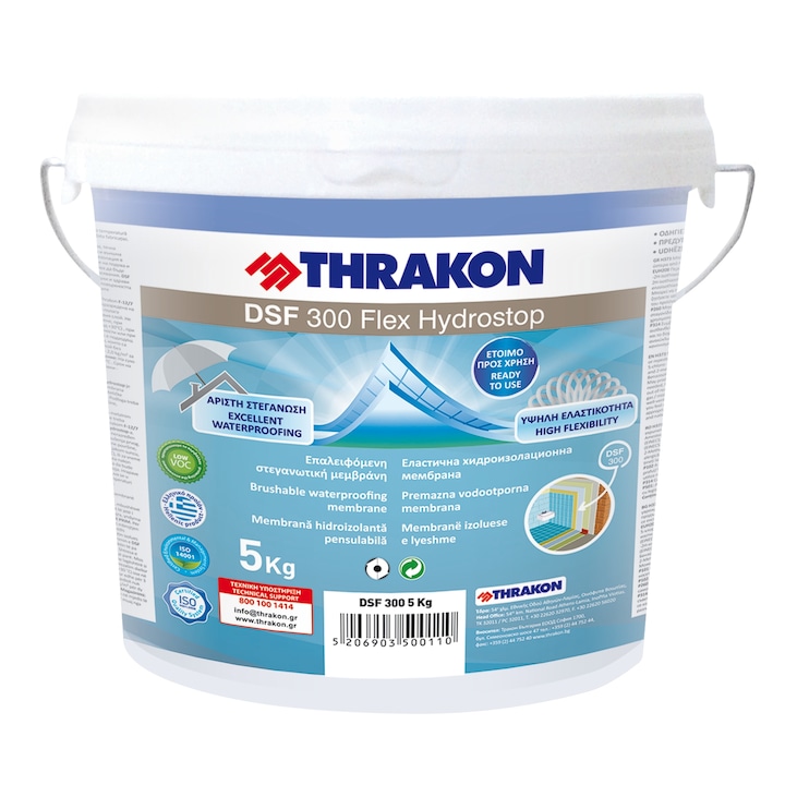 Hidroizolatie pentru bai Thrakon DSF 300 Flex Hydrostop, 5Kg