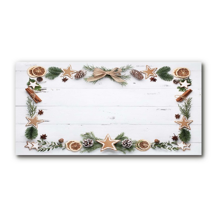 Pictura acrilica. decoratiuni de perete. Turta dulce de vacanta de Craciun. 120x60 cm