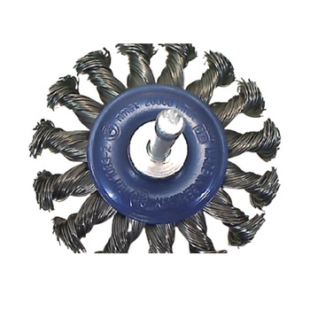 Perie sarma disc, OSBORN, Ø 75, otel carbon toronat 0.50 mm, tija 6 mm, bormasina Perie sarma disc, OSBORN, Ø 75, otel carbon toronat 0.50 mm, tija 6 mm, bormasina