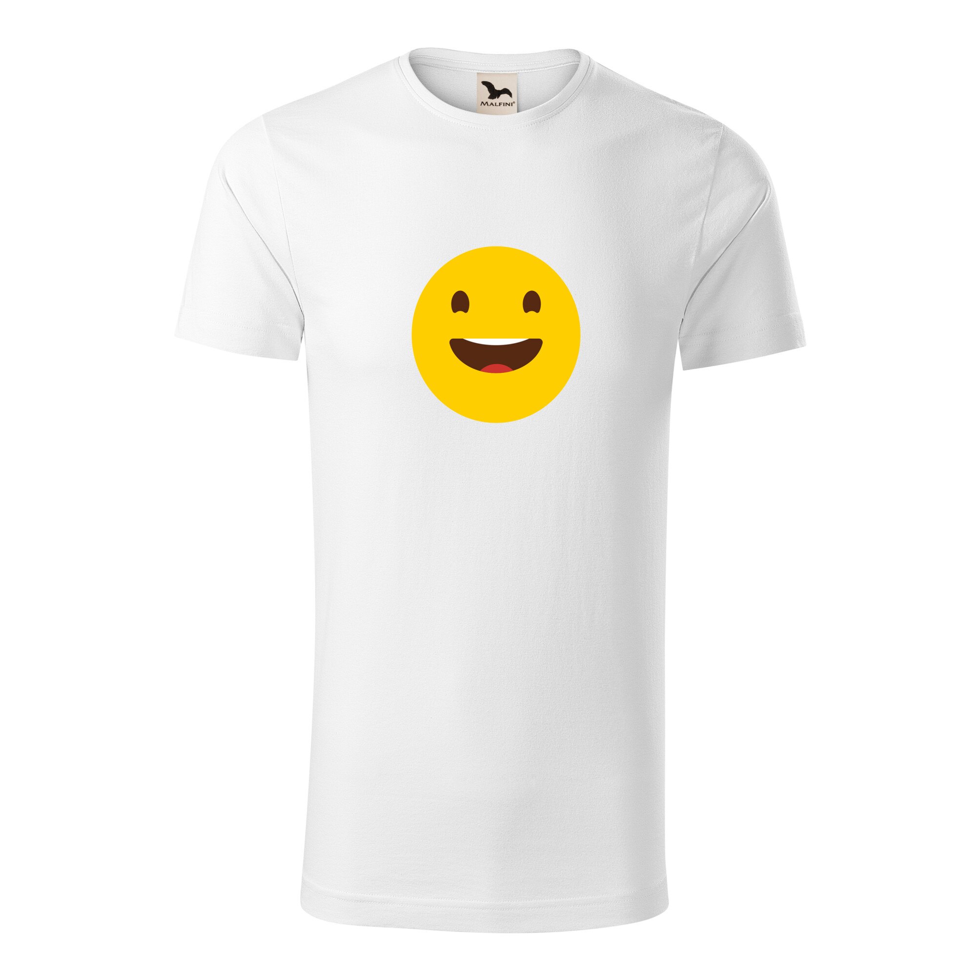Tricou barbati clasic, Malfini, Emoji Smiley Face, Alb, S