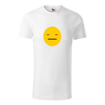 Tricou barbati clasic, Malfini, Emoji What Just Happened Face, Alb, 2XL Tricou barbati clasic, Malfini, Emoji What Just Happened Face, Alb, 2XL