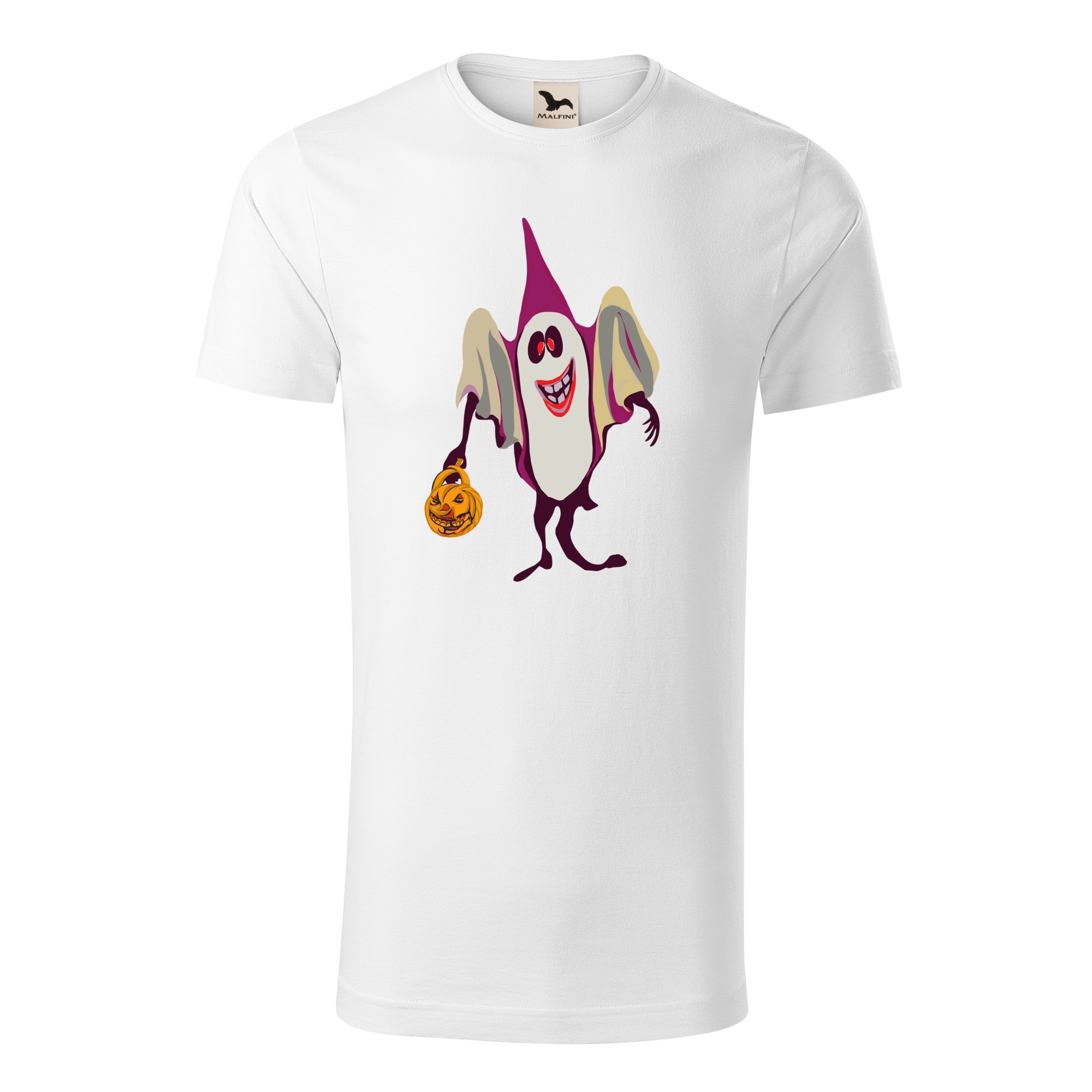 Tricou barbati clasic, Malfini, Ghost Halloween, Alb, S