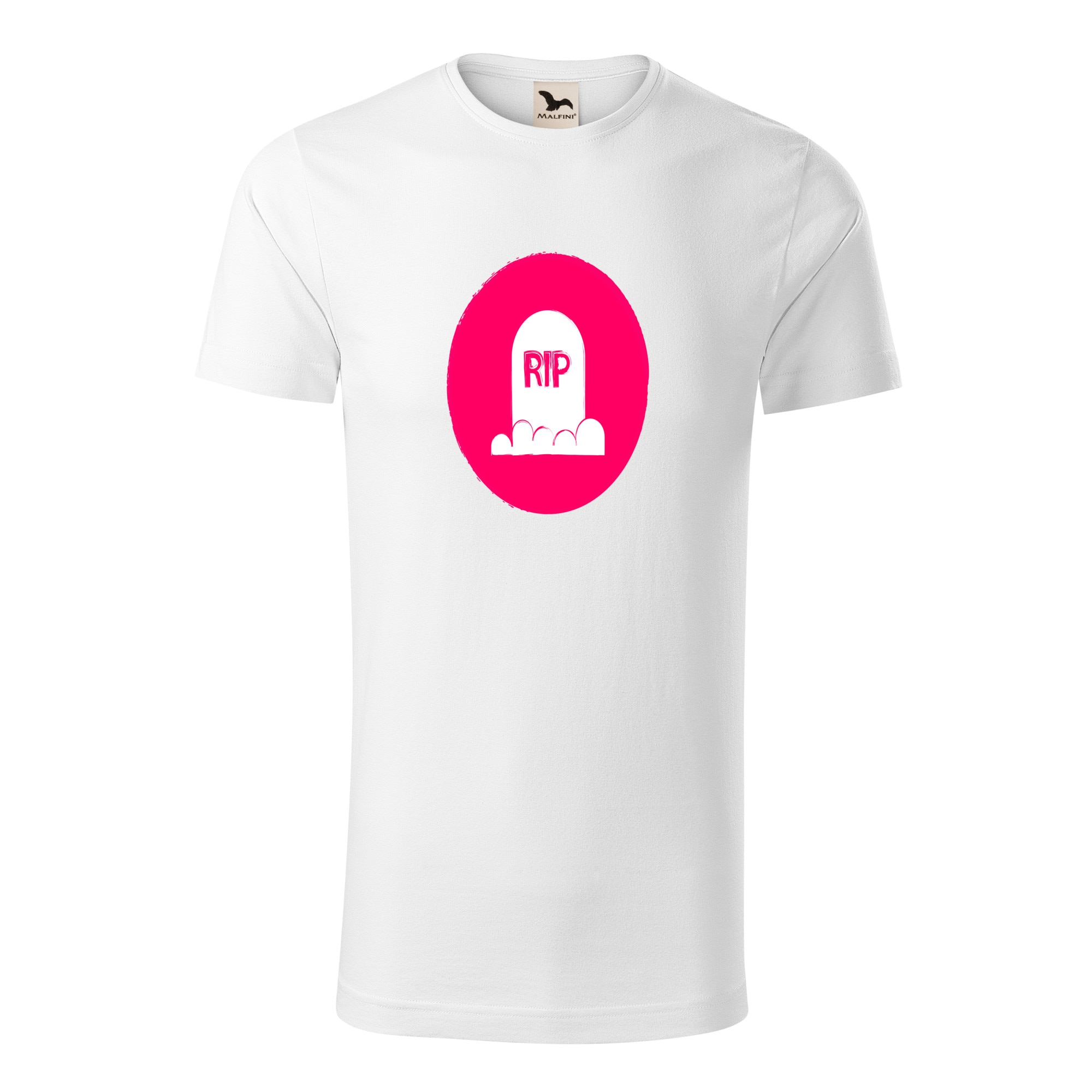 Tricou barbati clasic, Malfini, Rest in Peace Halloween, Alb, S