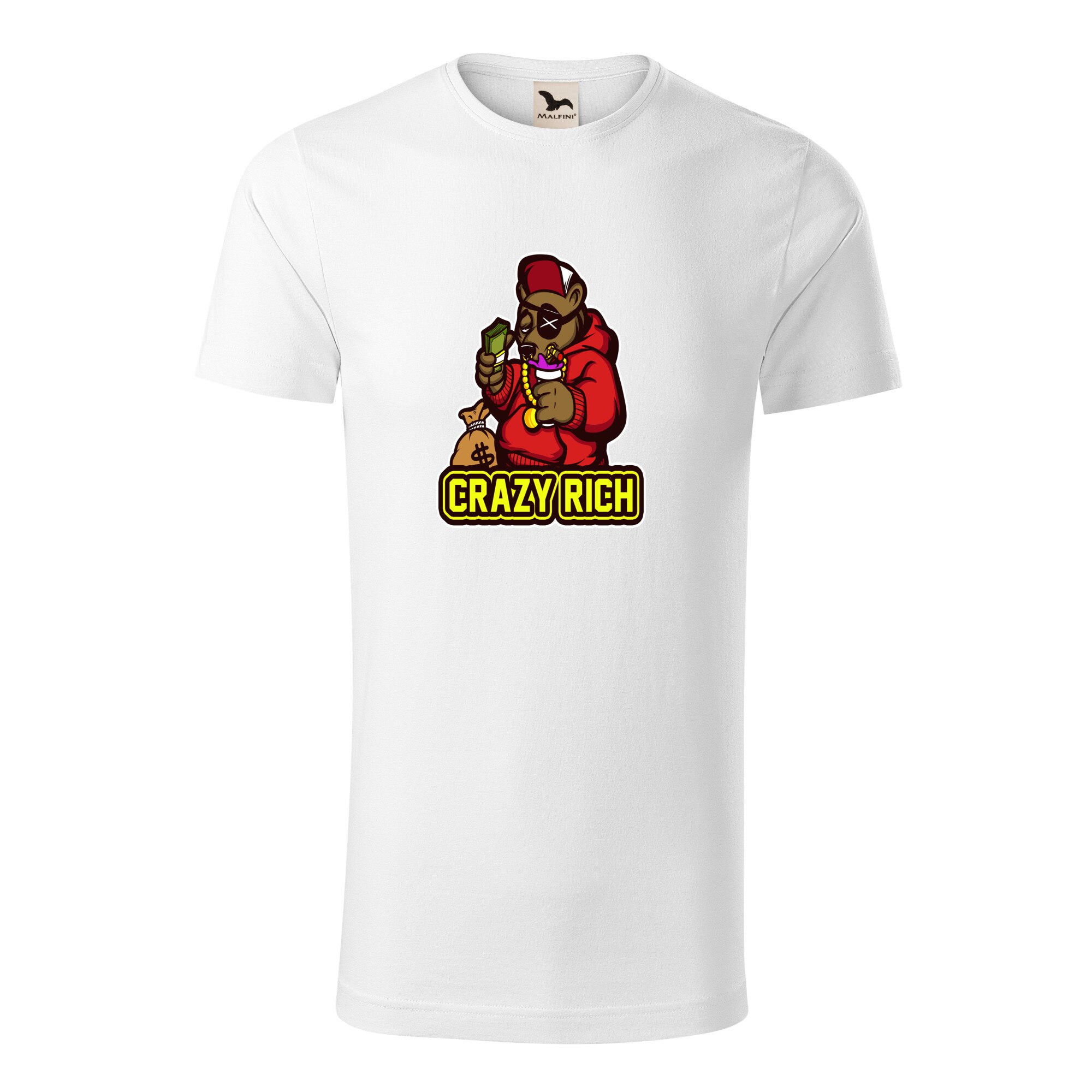 Tricou barbati clasic, Malfini, Crazy Rich, Alb, 2XL