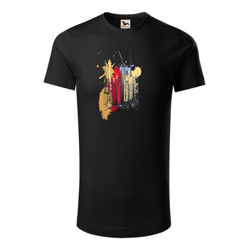 Tricou barbati clasic, Malfini, New York Style, Negru, S Tricou barbati clasic, Malfini, New York Style, Negru, S