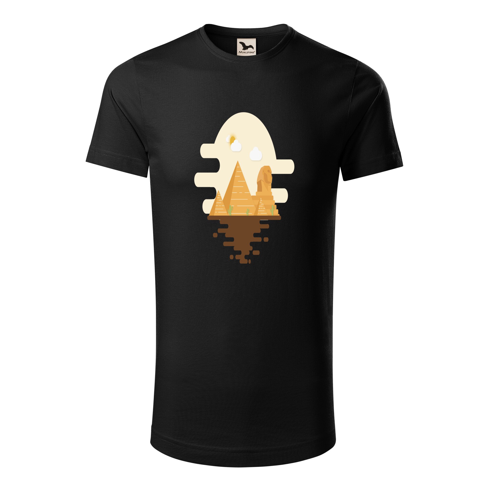 Tricou barbati clasic, Malfini, Egypt, Negru, S