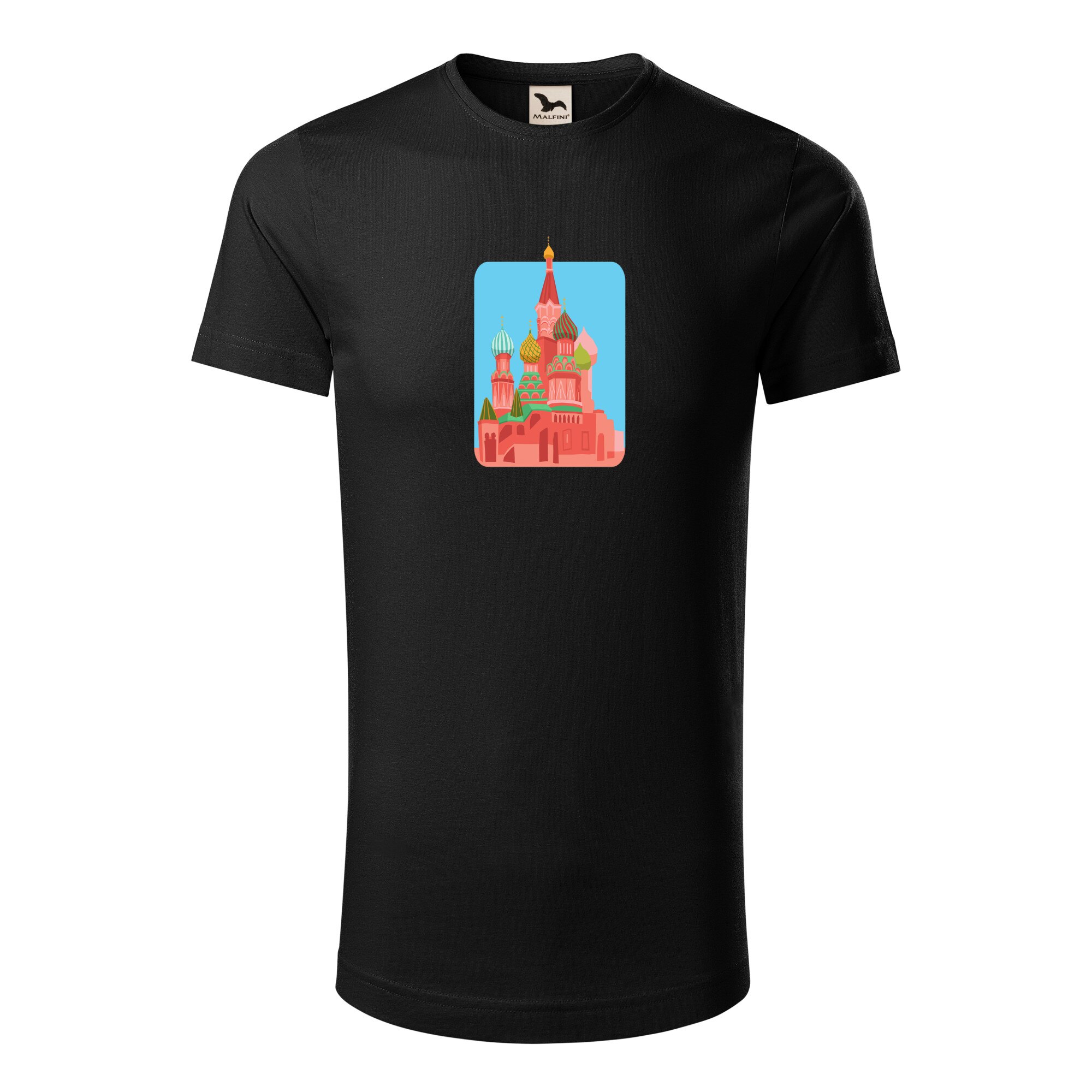 Tricou barbati clasic, Malfini, Kremlin, Negru, S